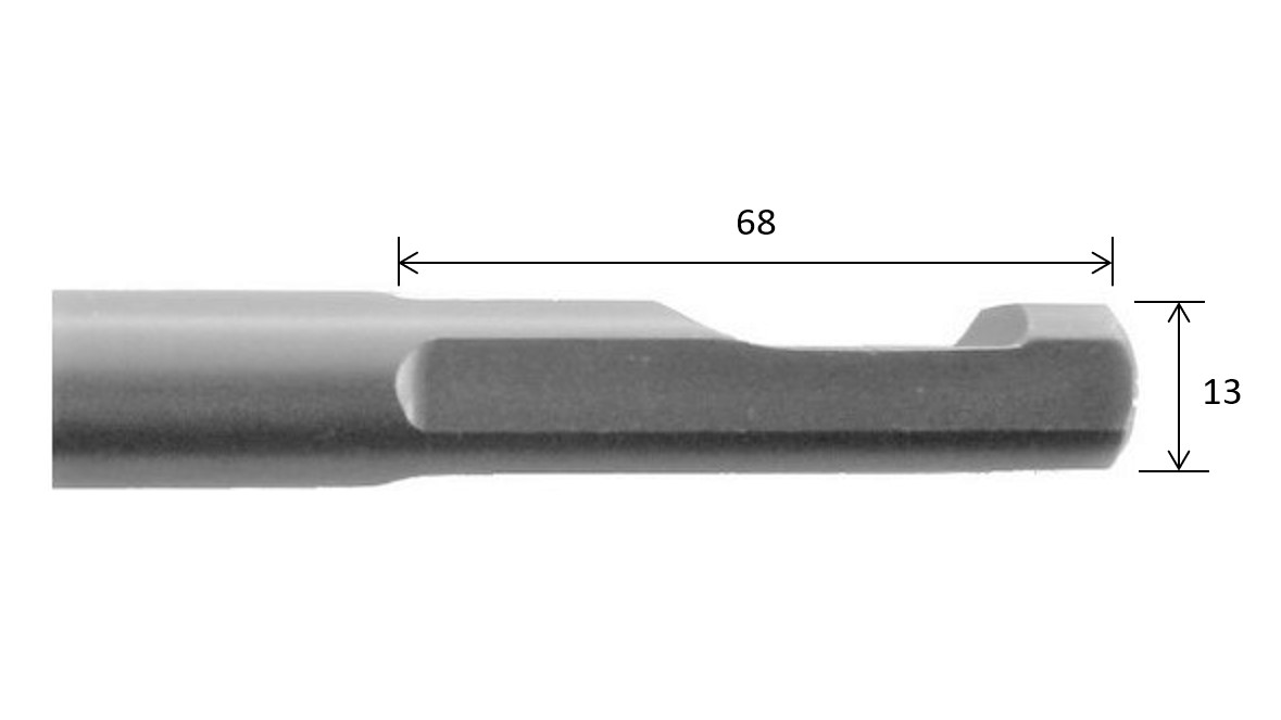 4-kant 13 mm met uitsparing (RRC13)